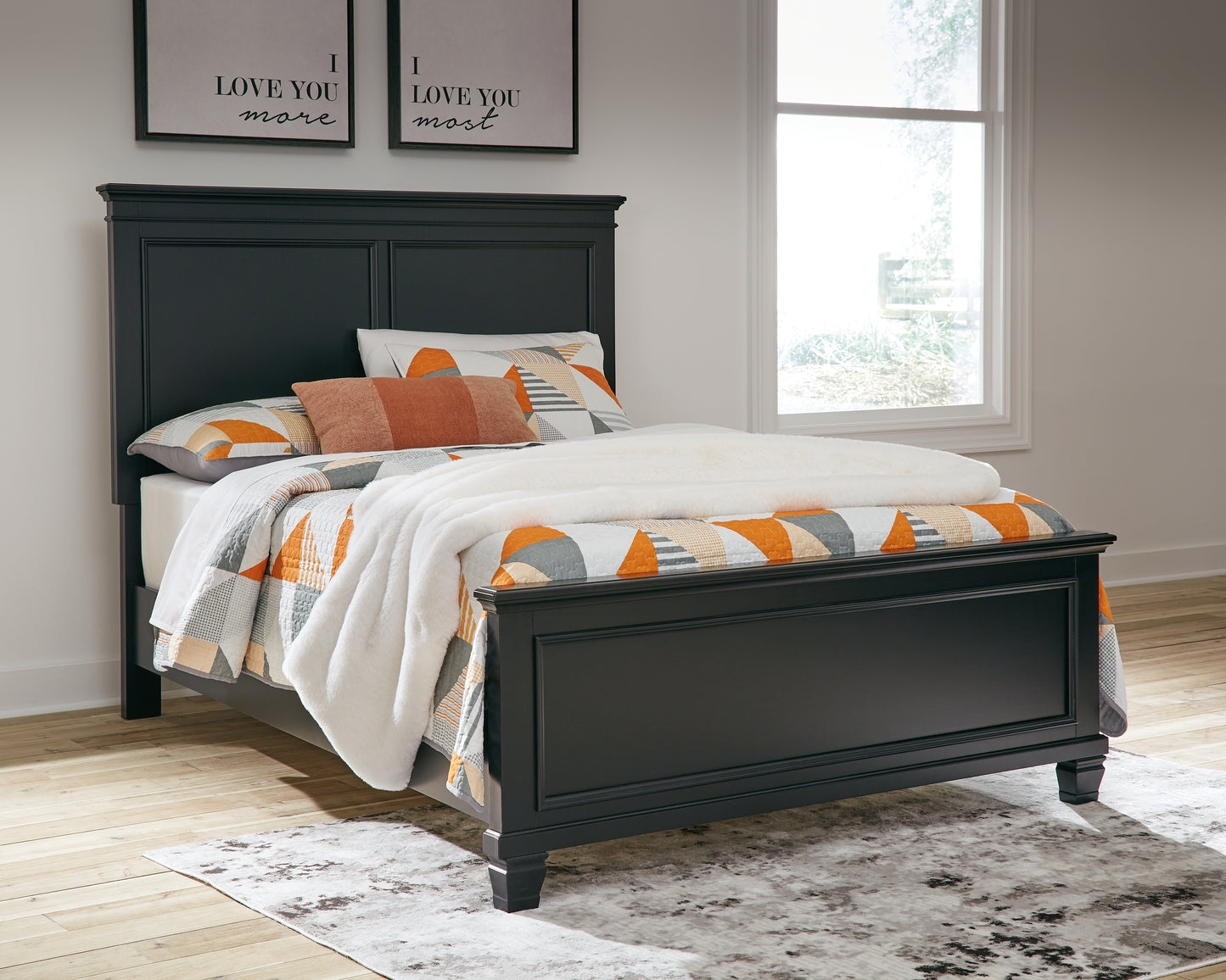 Bradenton Furniture Outlet - Ashley Furniture - Lanolee Bedroom - Full Panel Bed / Black - B687B4