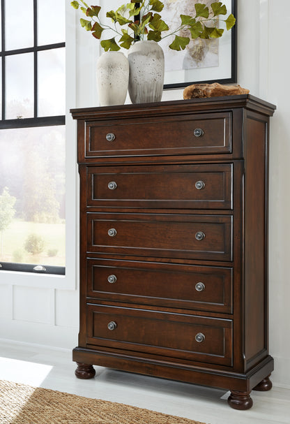 Bradenton Furniture Outlet - Ashley Furniture - Porter Bedroom - Chest / Rustic Brown - B697-46