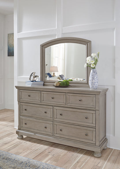 Bradenton Furniture Outlet - Ashley Furniture - Lettner Bedroom - Dresser and Mirror / Light Gray - B733B1