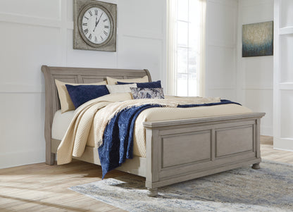 Bradenton Furniture Outlet - Ashley Furniture - Lettner Bedroom - Queen Sleigh Bed / Light Gray - B733B32