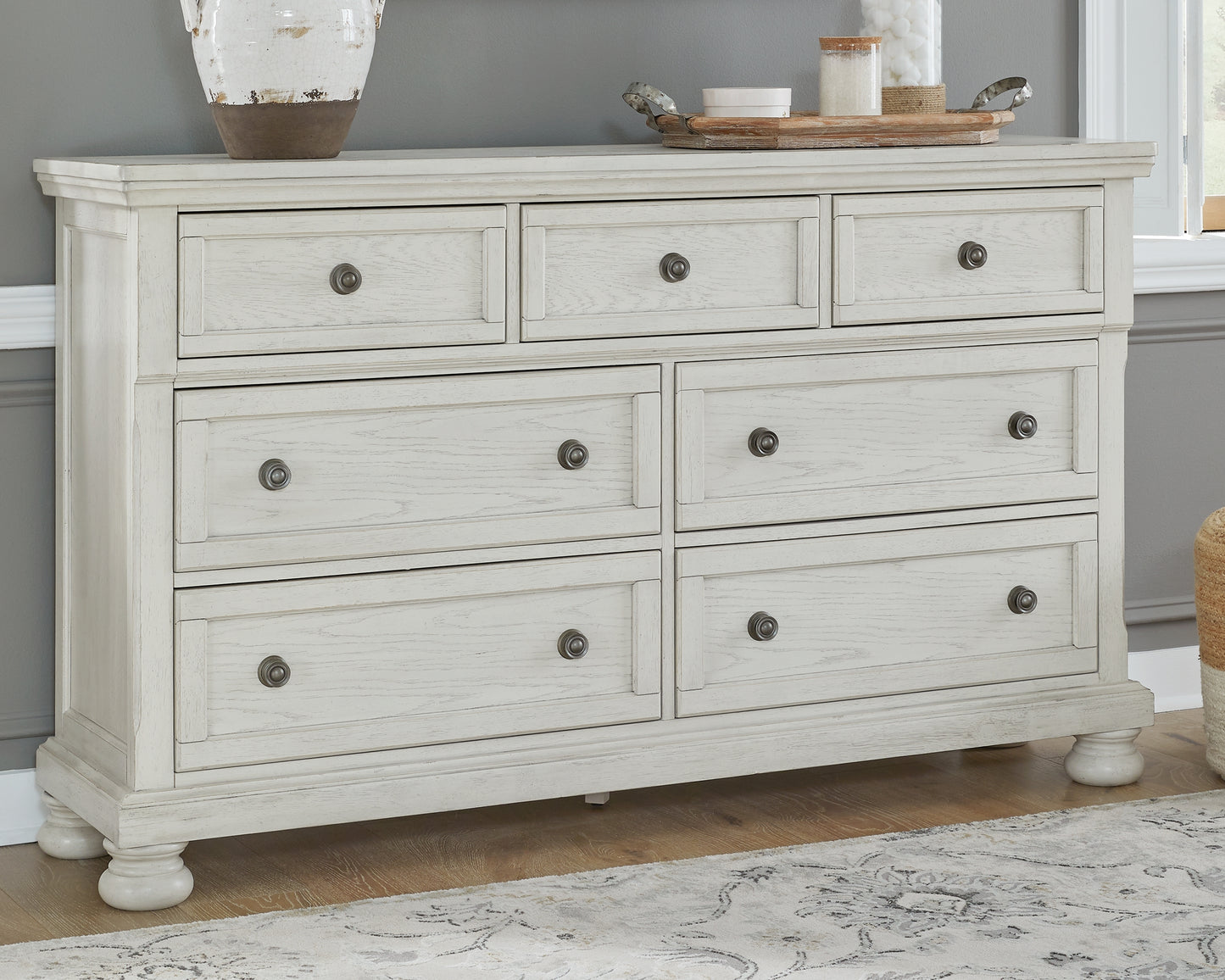 Bradenton Furniture Outlet - Ashley Furniture - Robbinsdale Bedroom - Dresser / Antique White - B742-31