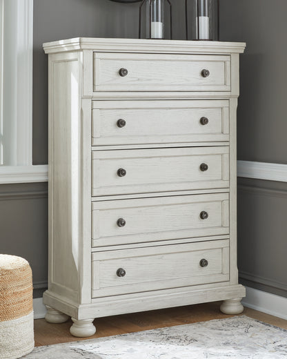 Bradenton Furniture Outlet - Ashley Furniture - Robbinsdale Bedroom - Queen Panel Storage Bed / Antique White - B742B24