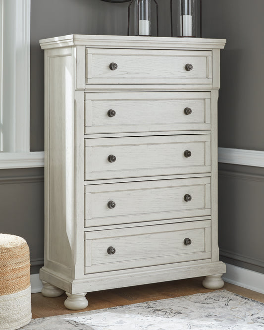 Bradenton Furniture Outlet - Ashley Furniture - Robbinsdale Bedroom - Queen Panel Storage Bed / Antique White - B742B24