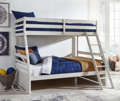 Bradenton Furniture Outlet - Ashley Furniture - Robbinsdale Bedroom - Twin over Full Bunk Bed / Antique White - B742B17