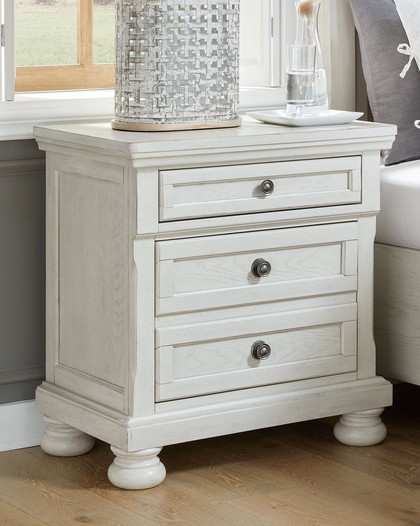 Bradenton Furniture Outlet - Ashley Furniture - Robbinsdale Bedroom - Two Drawer Night Stand / Antique White - B742-92