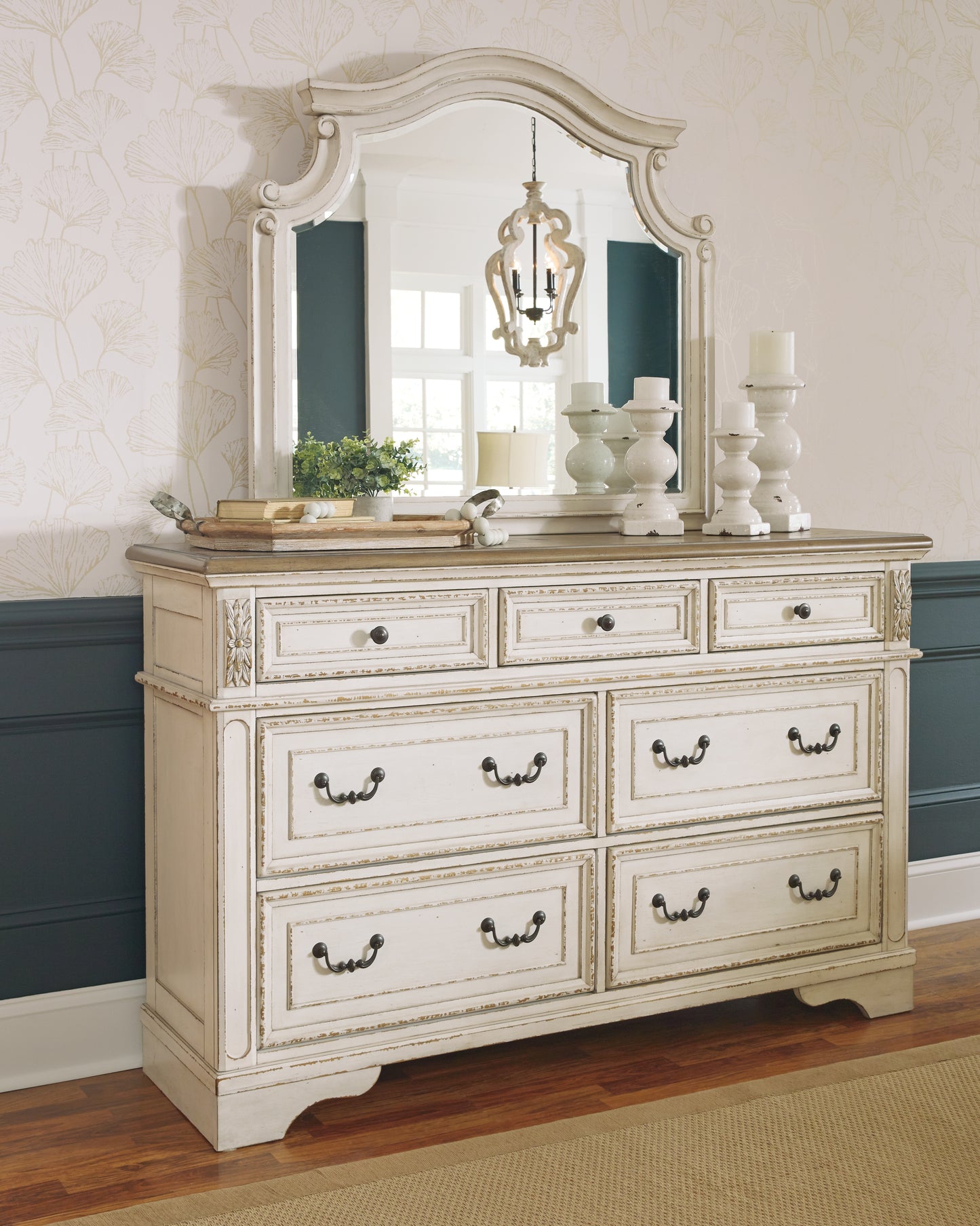 Bradenton Furniture Outlet - Ashley Furniture - Realyn Bedroom - Dresser and Mirror / Two-tone - B743B1