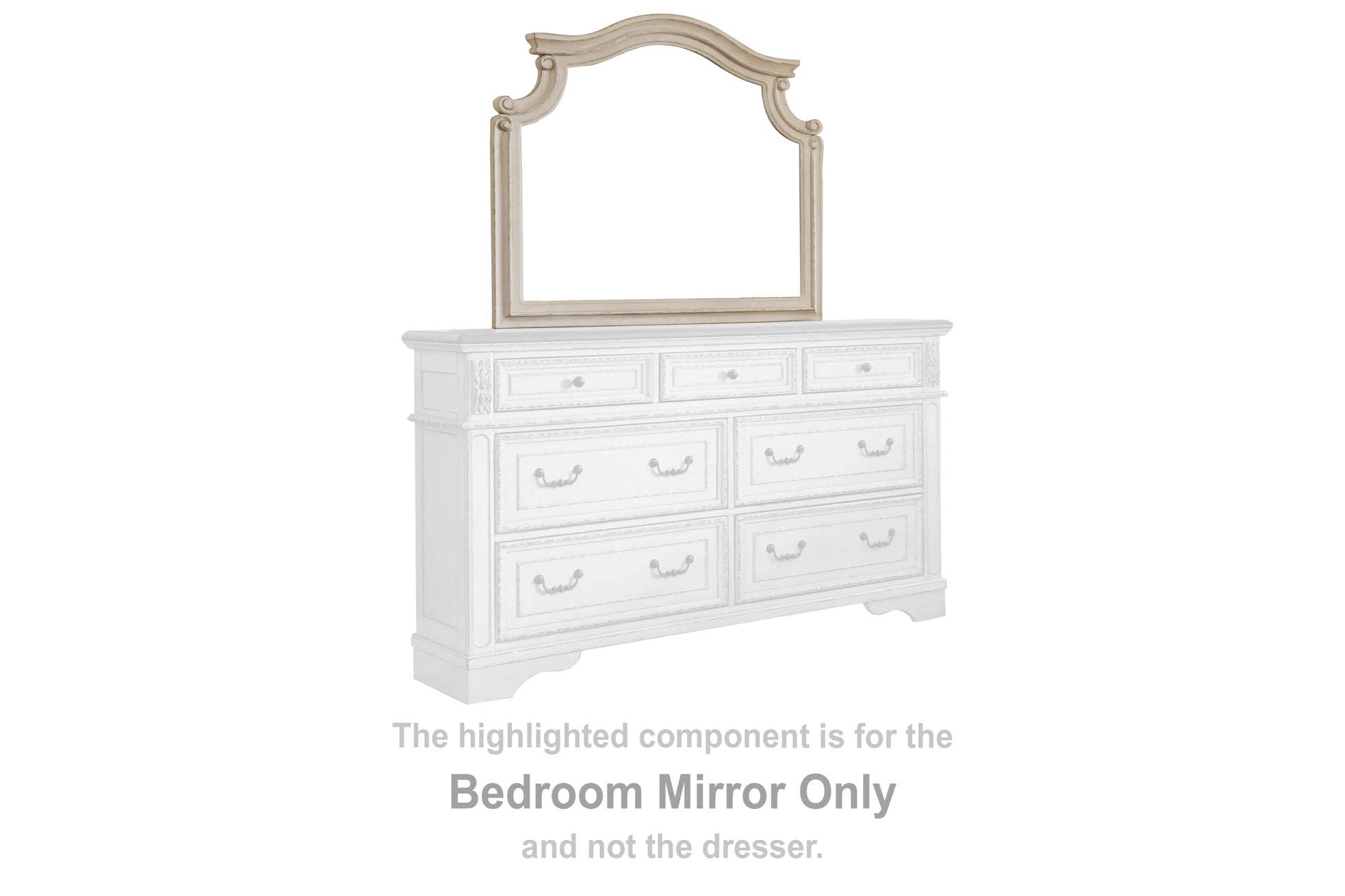 Bradenton Furniture Outlet - Ashley Furniture - Realyn Bedroom - Bedroom Mirror / Chipped White - B743-36