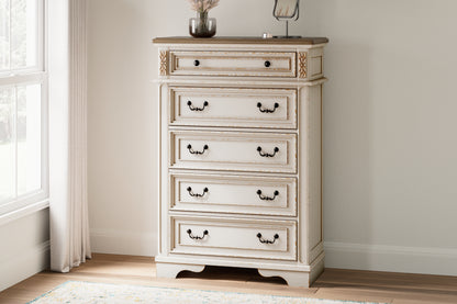 Bradenton Furniture Outlet - Ashley Furniture - Realyn Bedroom - Five Drawer Chest / Two-tone - B743-46