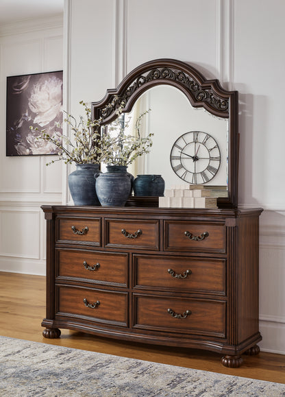 Bradenton Furniture Outlet - Ashley Furniture - Lavinton Bedroom - Dresser and Mirror / Brown - B764B1