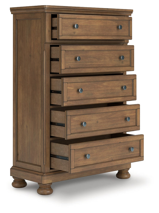 Bradenton Furniture Outlet - Ashley Furniture - Feddinger Bedroom - California King Sleigh Bed / Medium Brown - PCB779B16