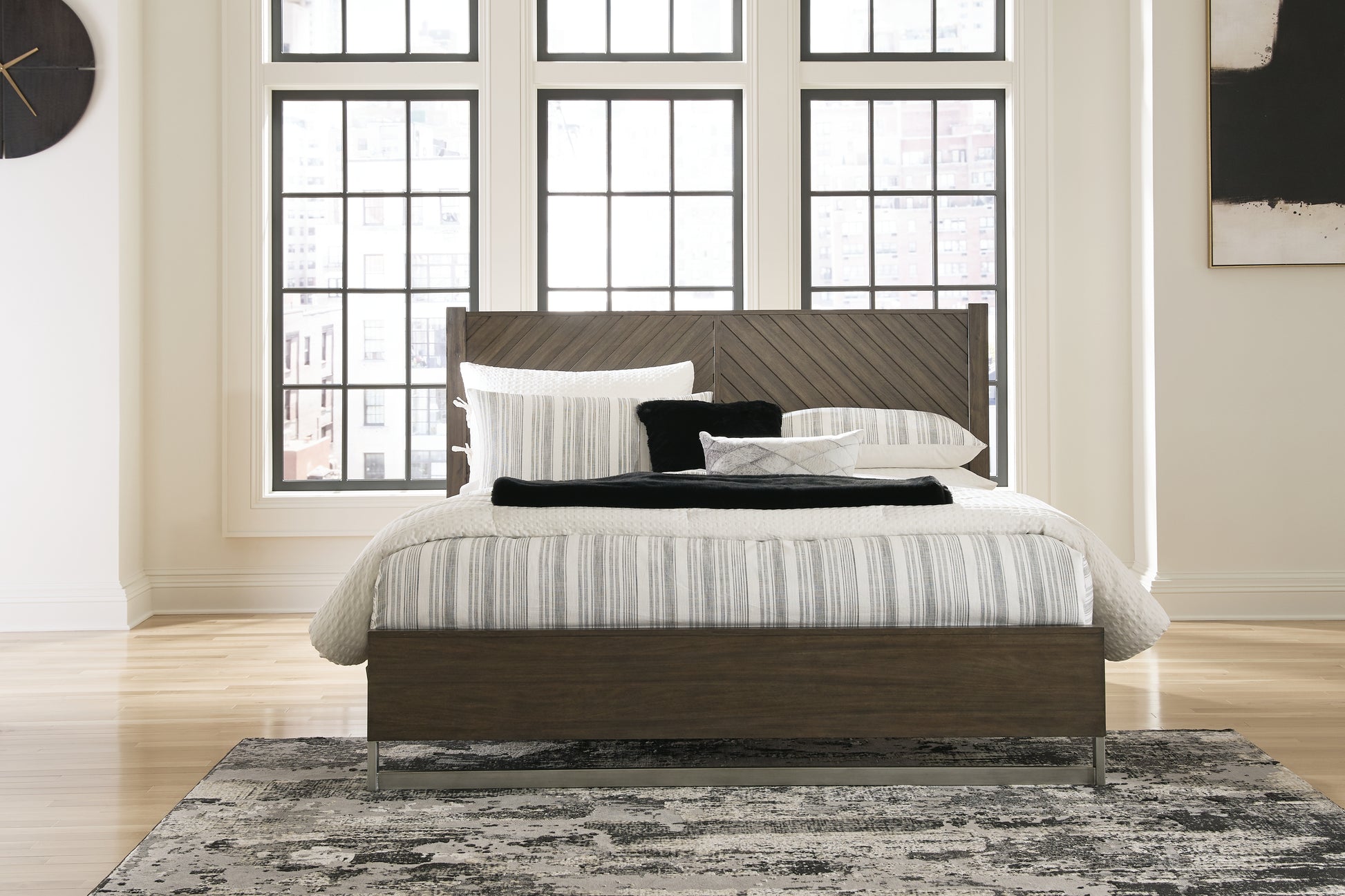 Bradenton Furniture Outlet - Ashley Furniture - Arkenton Bedroom - California King Panel Bed / Grayish Brown - B786B5