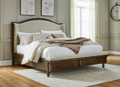 Bradenton Furniture Outlet - Ashley Furniture - Sturlayne Bedroom - King Upholstered Panel Bed / Brown - B787B4