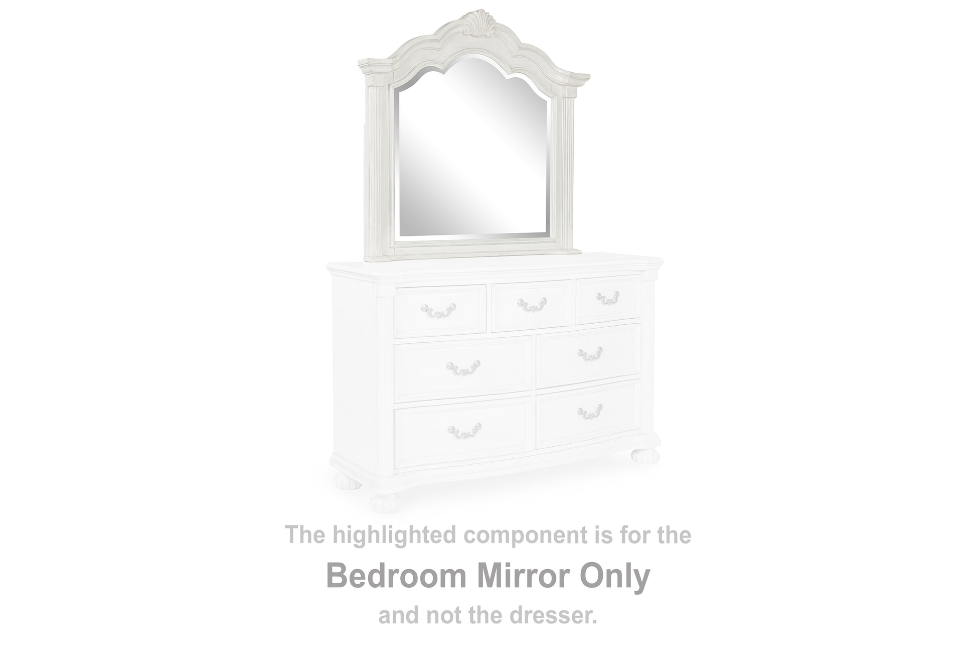 Bradenton Furniture Outlet - Ashley Furniture - Montelaine Bedroom - Bedroom Mirror / Antique White - B795-36