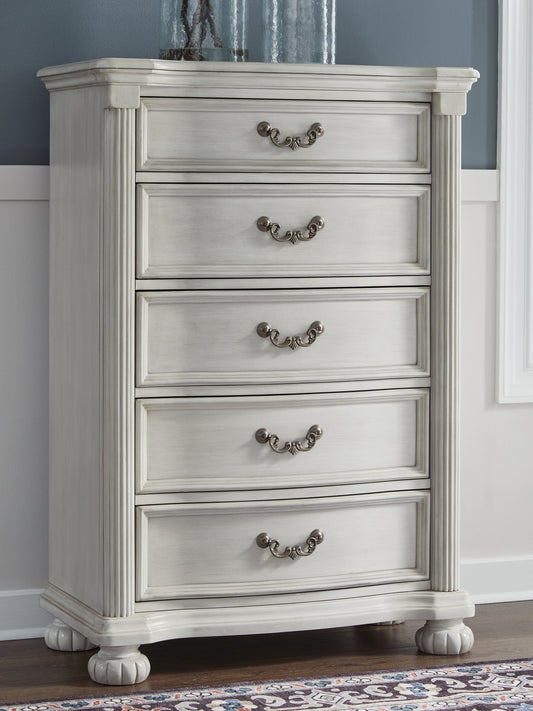 Bradenton Furniture Outlet - Ashley Furniture - Montelaine Bedroom - Dresser and Mirror / Antique White - B795B1