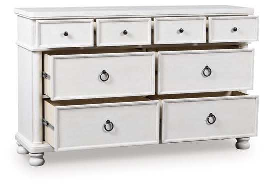 Bradenton Furniture Outlet - Ashley Furniture - Rowlenstown Bedroom - California King Poster Bed / Antique White - PCB823B5
