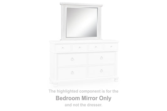 Bradenton Furniture Outlet - Ashley Furniture - Rowlenstown Mirror - Bedroom Mirror / Antique White - PCB823-36