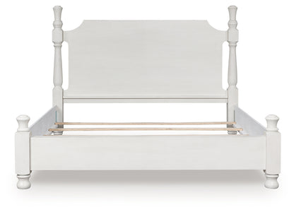 Bradenton Furniture Outlet - Ashley Furniture - Rowlenstown Bedroom - King Poster Bed / Antique White - PCB823B4