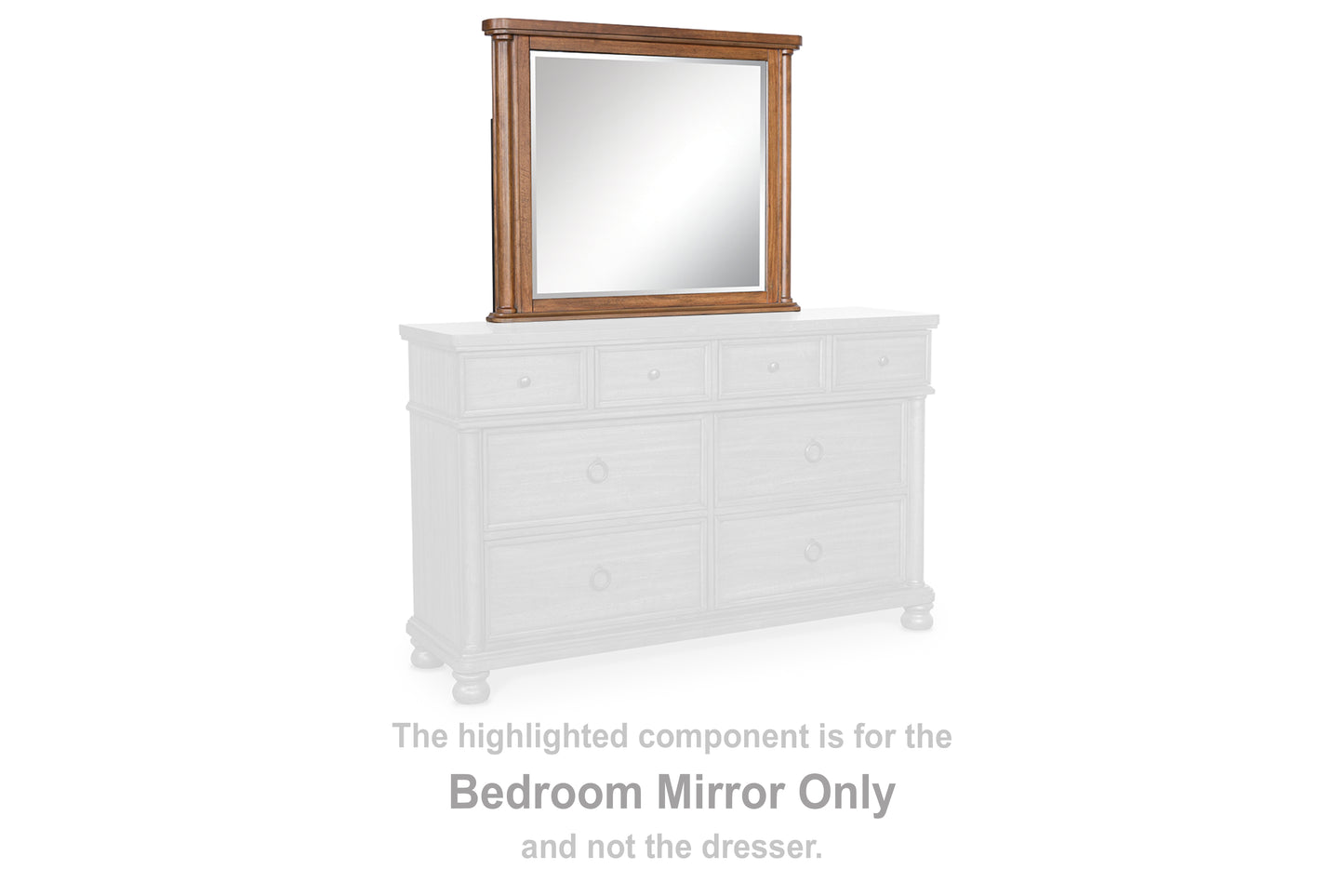 Bradenton Furniture Outlet - Ashley Furniture - Rowlenstown Mirror - Bedroom Mirror / Brown - PCB824-36