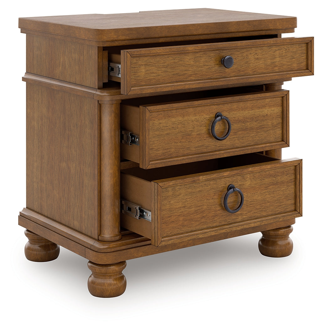 Bradenton Furniture Outlet - Ashley Furniture - Rowlenstown Bedroom - Three Drawer Night Stand / Brown - PCB824-93