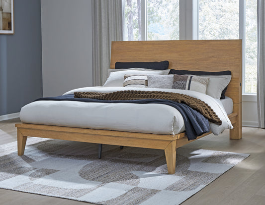 Bradenton Furniture Outlet - Ashley Furniture - Sherbana Bedroom - Dresser and Mirror / Light Brown - B833B1