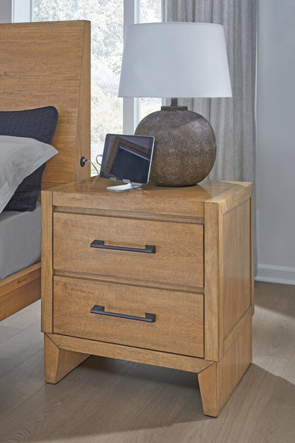 Bradenton Furniture Outlet - Ashley Furniture - Sherbana Bedroom - Two Drawer Night Stand / Light Brown - B833-92