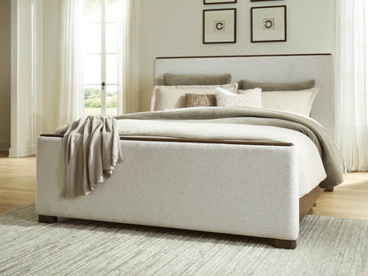 Bradenton Furniture Outlet - Ashley Furniture - Radkin Bedroom - King Upholstered Panel Bed / Burnished Brown - PCB843B4