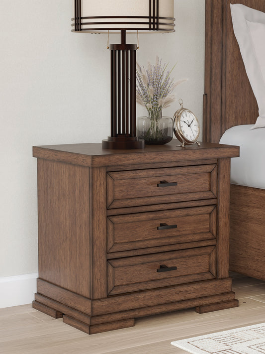 Bradenton Furniture Outlet - Ashley Furniture - Taffenbrook Bedroom - Dresser and Mirror / Medium Brown - B849B1
