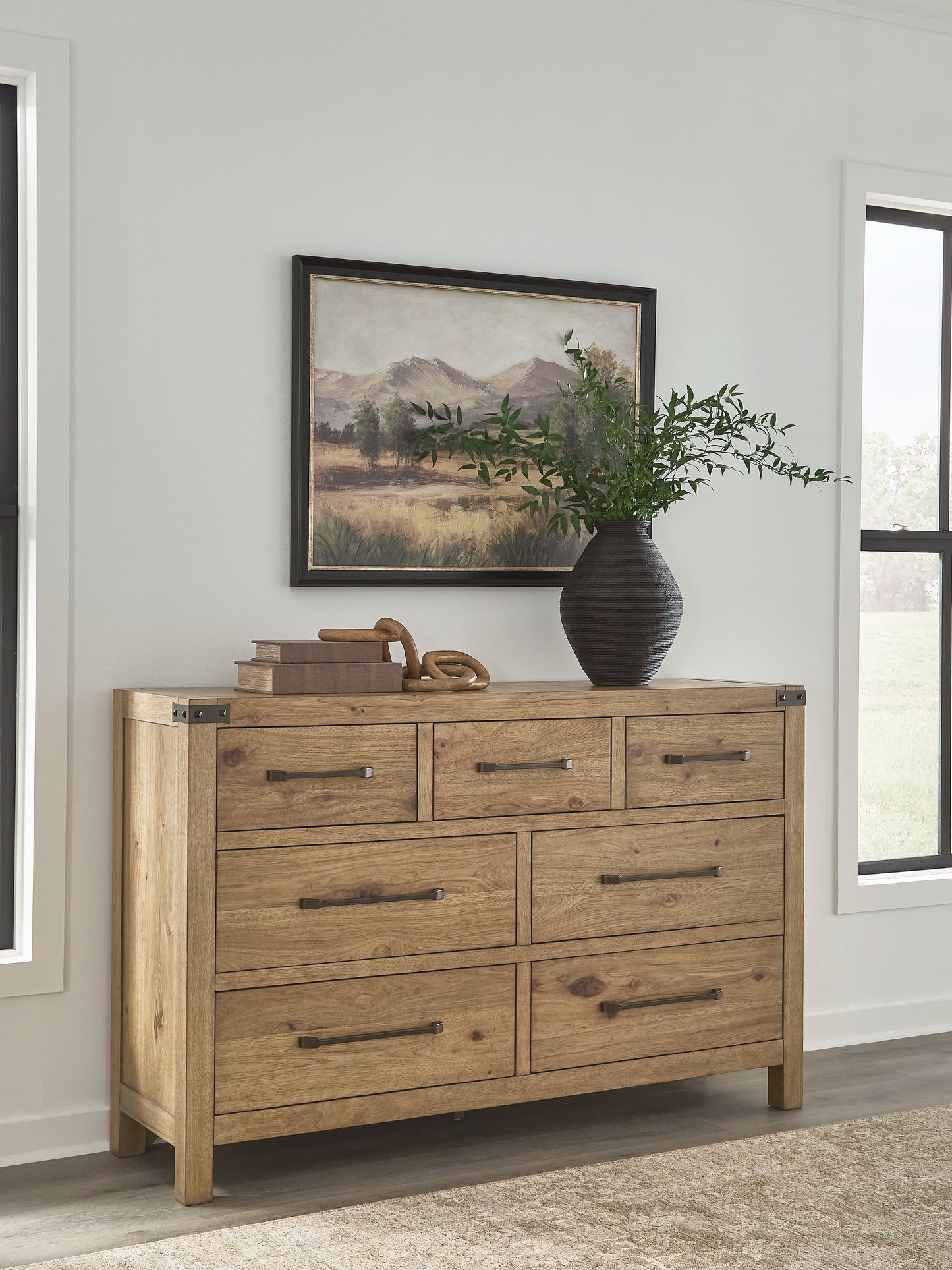 Bradenton Furniture Outlet - Ashley Furniture - Ridgester Bedroom - Dresser / Light Brown - B858-31