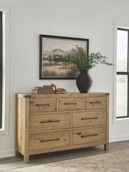 Bradenton Furniture Outlet - Ashley Furniture - Ridgester Bedroom - Dresser / Light Brown - B858-31