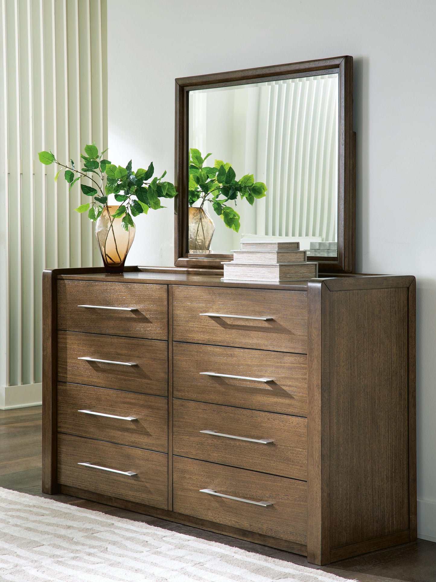 Bradenton Furniture Outlet - Ashley Furniture - Marxmore Bedroom - Dresser and Mirror / Brown - B863B1