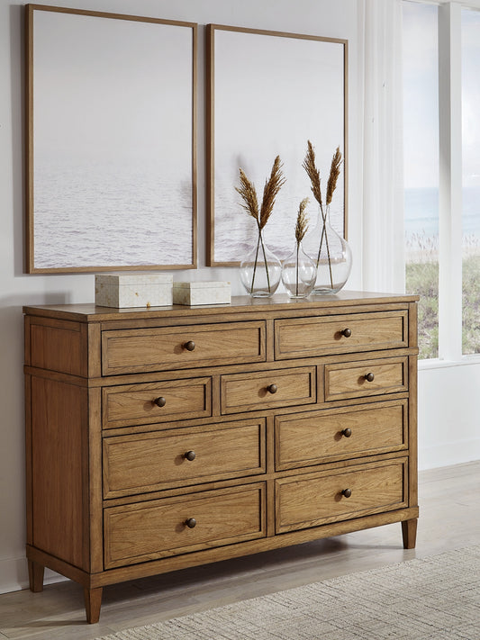 Bradenton Furniture Outlet - Ashley Furniture - Sharlance Bedroom - California King Upholstered Panel Bed / Light Brown - B895B7