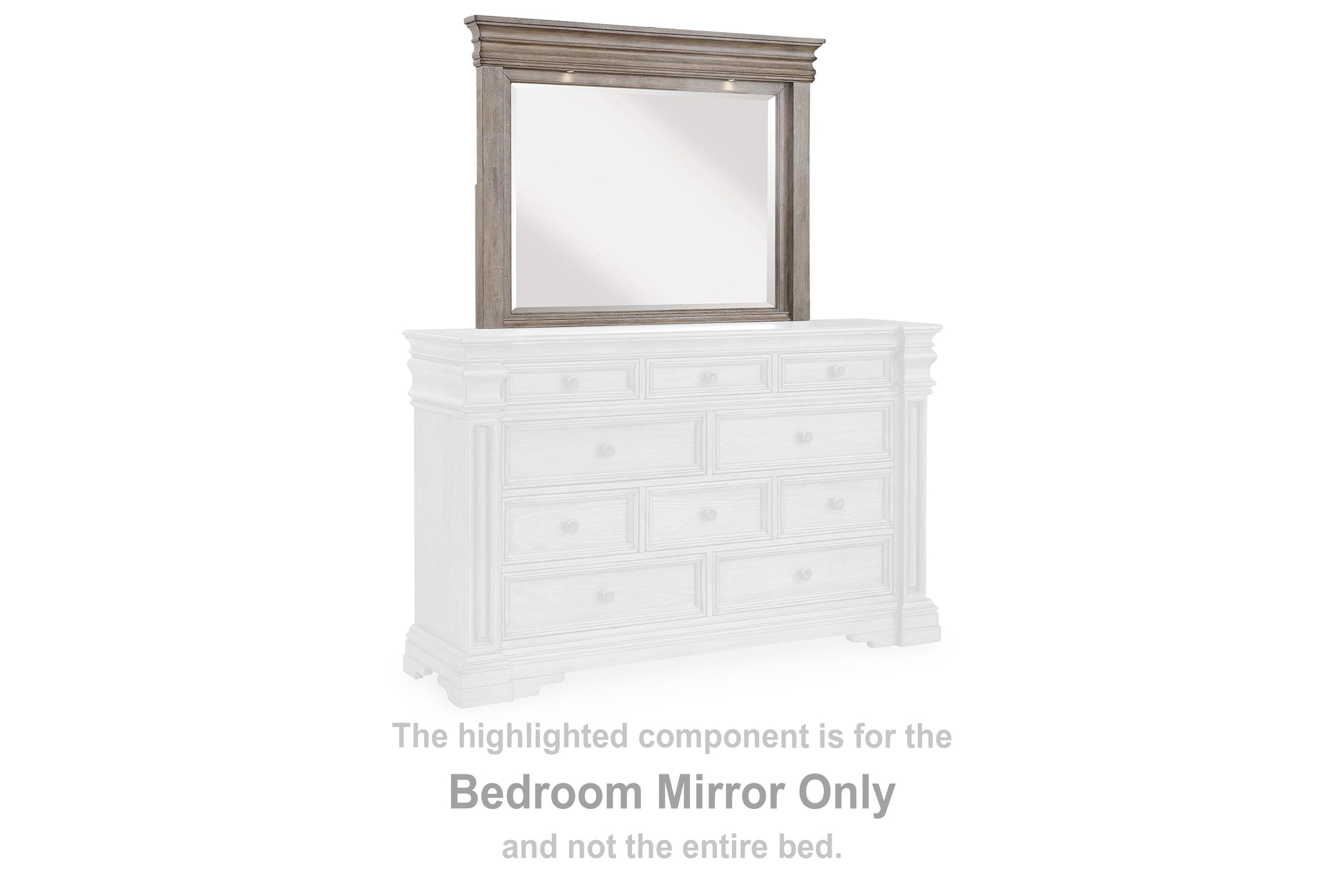 Bradenton Furniture Outlet - Ashley Furniture - Blairhurst Bedroom - Bedroom Mirror / Light Grayish Brown - B916-36