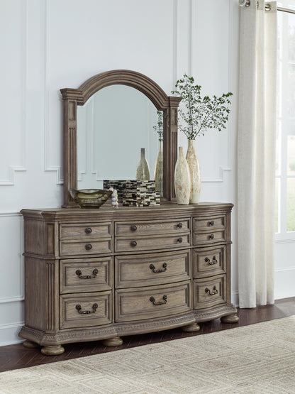 Bradenton Furniture Outlet - Ashley Furniture - Ardenfield Bedroom - Dresser and Mirror / Light Brown - B944B1