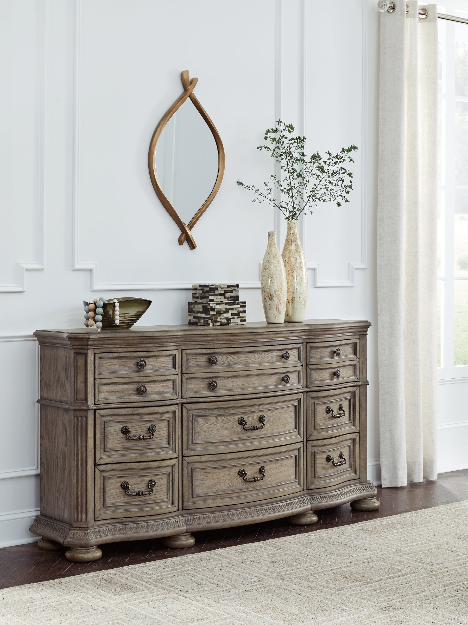 Bradenton Furniture Outlet - Ashley Furniture - Ardenfield Bedroom - Queen Upholstered Sleigh Bed / Light Brown - B944B2