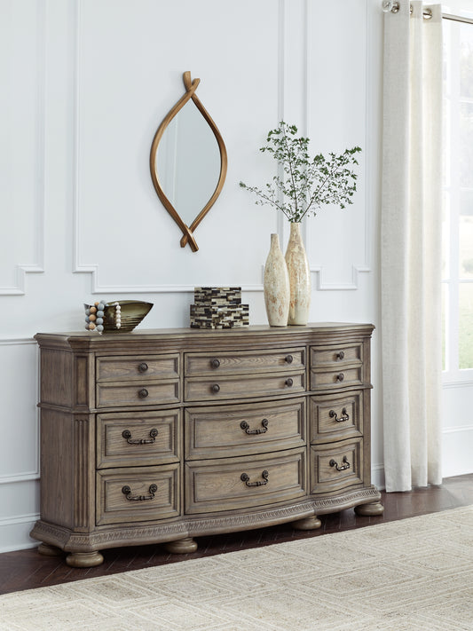Bradenton Furniture Outlet - Ashley Furniture - Ardenfield Bedroom - Queen Upholstered Sleigh Bed / Light Brown - B944B2