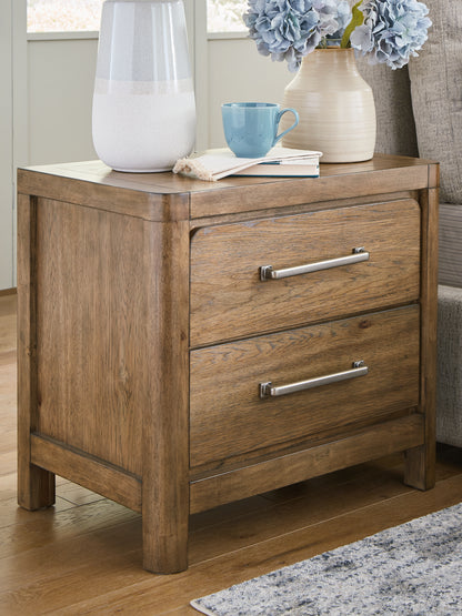 Bradenton Furniture Outlet - Ashley Furniture - Cabalynn Bedroom - Two Drawer Night Stand / Light Brown - B974-92
