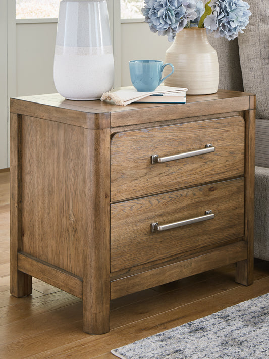 Bradenton Furniture Outlet - Ashley Furniture - Cabalynn Bedroom - Two Drawer Night Stand / Light Brown - B974-92