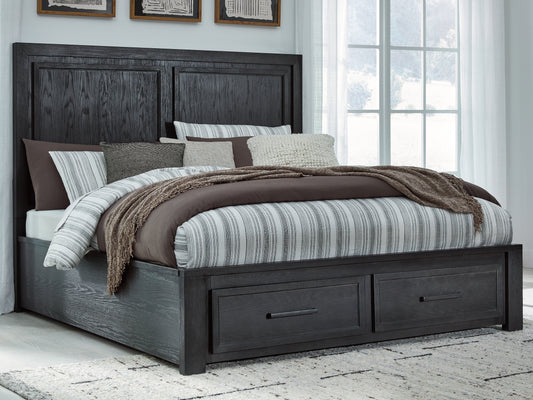 Bradenton Furniture Outlet - Ashley Furniture - Foyland Bedroom - Two Drawer Night Stand / Black/Brown - B989-92