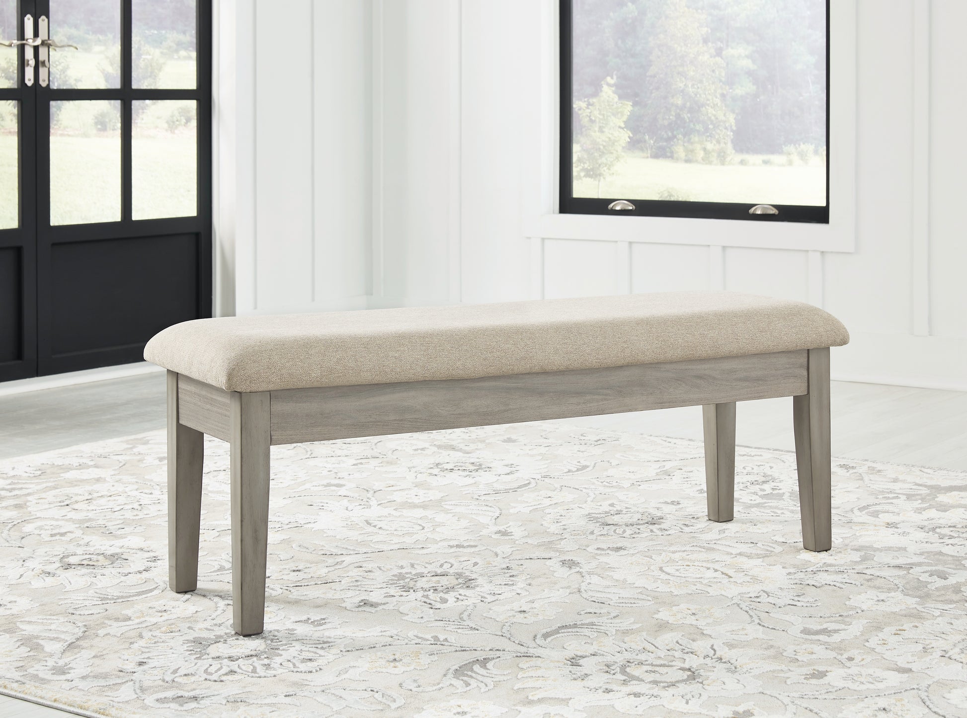 Bradenton Furniture Outlet - Ashley Furniture - Parellen Dining Room - Upholstered Storage Bench / Beige/Gray - D291-00