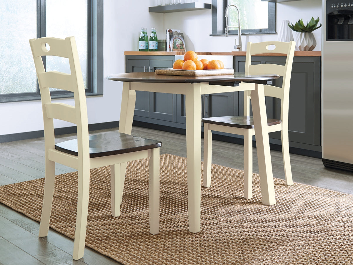 Bradenton Furniture Outlet - Ashley Furniture - Woodanville Dining Room - Dining Chair (Set of 2) / Cream/Brown - D335-01X2