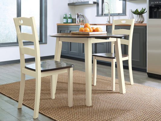 Bradenton Furniture Outlet - Ashley Furniture - Woodanville Dining Room - Dining Chair (Set of 2) / Cream/Brown - D335-01X2