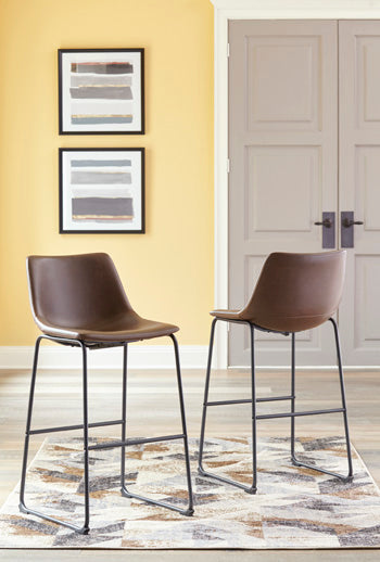 Bradenton Furniture Outlet - Ashley Furniture - Centiar Dining Room - Pub Height Bar Stool (Set of 2) / Brown - D372-130X2