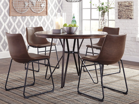 Bradenton Furniture Outlet - Ashley Furniture - Centiar Dining Room - Counter Height Bar Stool (Set of 2) / Brown - D372-124X2