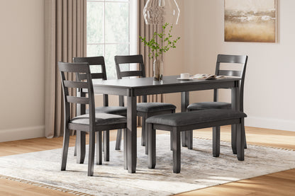 Bradenton Furniture Outlet - Ashley Furniture - Bridson Dining Room - RECT DRM Table Set (6/CN) / Gray - D383-325
