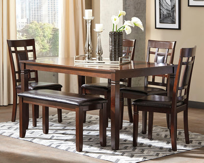 Bradenton Furniture Outlet - Ashley Furniture - Bennox Dining Room - Dining Room Table Set (6/CN) / Brown - D384-325