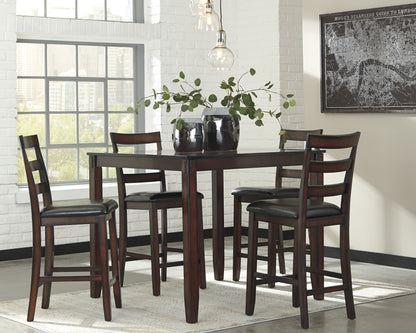 Bradenton Furniture Outlet - Ashley Furniture - Coviar Dining Room - Dining Room Table Set (6/CN) / Brown - D385-325