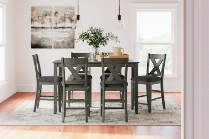 Bradenton Furniture Outlet - Ashley Furniture - Caitbrook Dining Room - RECT DRM Counter TBL Set(7/CN) / Gray - D388-423