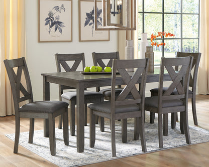 Bradenton Furniture Outlet - Ashley Furniture - Caitbrook Dining Room - RECT DRM Table Set (7/CN) / Gray - D388-425