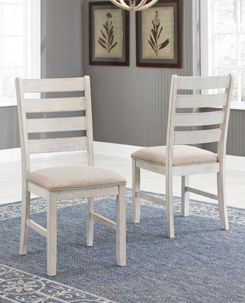 Bradenton Furniture Outlet - Ashley Furniture - Skempton Dining Room - Dining Chair (Set of 2) / White/Light Brown - D394-01X2