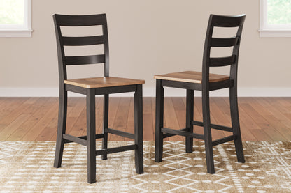 Bradenton Furniture Outlet - Ashley Furniture - Gesthaven Dining Room - Counter Height Barstool (Set of 2) / Natural/Brown - D396-124X2